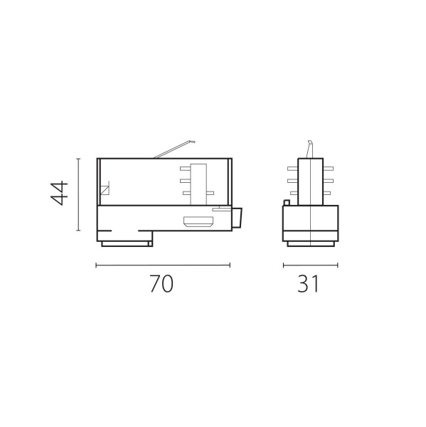 Адаптер для светильника к треку 5030xx-R/5040xx-(F)/(R) Quattro Lightstar 594006-403