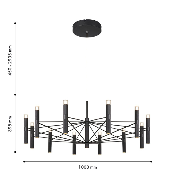 Подвесная светодиодная люстра Favourite Blick 4758-12P