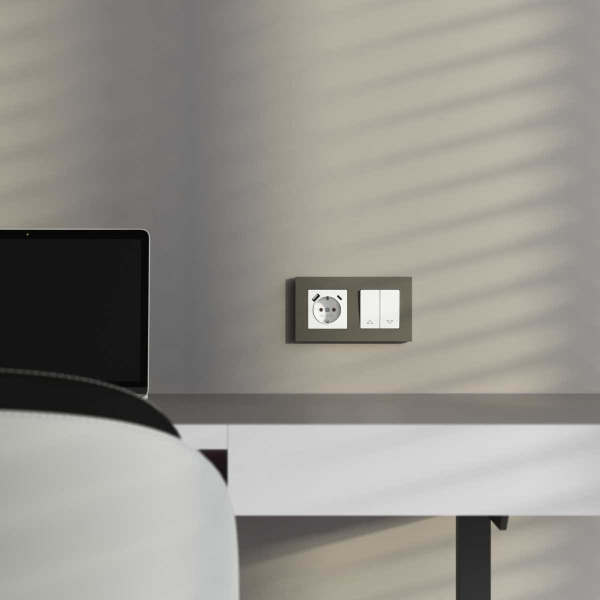 Рамка Werkel Slab на 2 поста бронза матовый W0022963 4690389193408