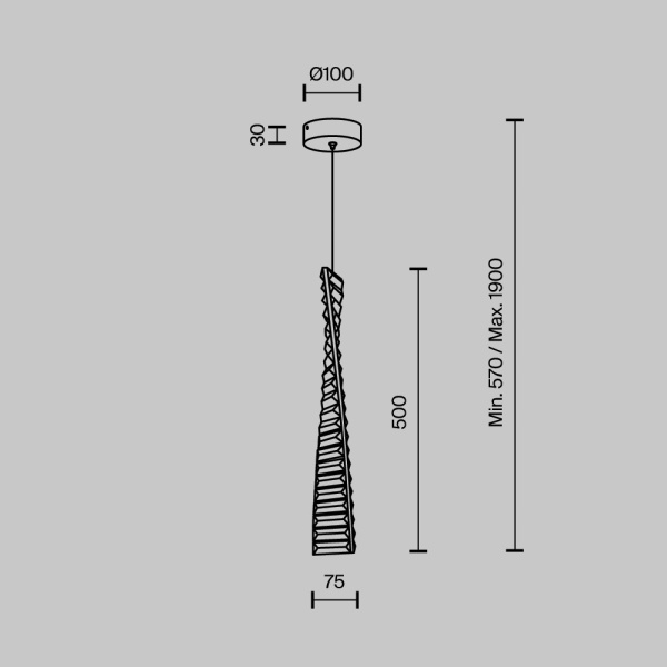 Подвесной светодиодный светильник Modelux Modestyle MS.88910.1 BS