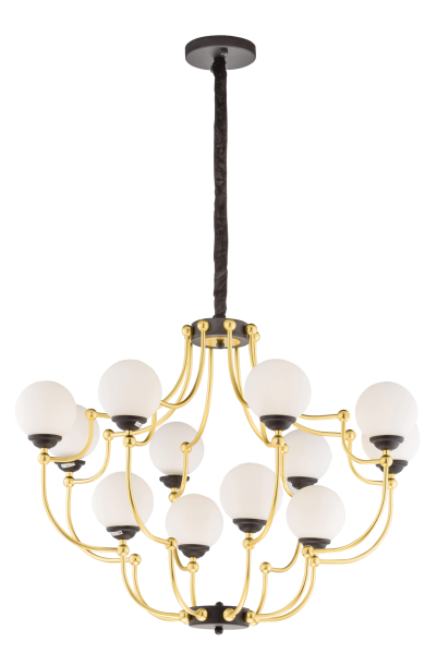 Люстра Veneto Luce 81822/8+4 BLACK+IMITATED GOLD (1)