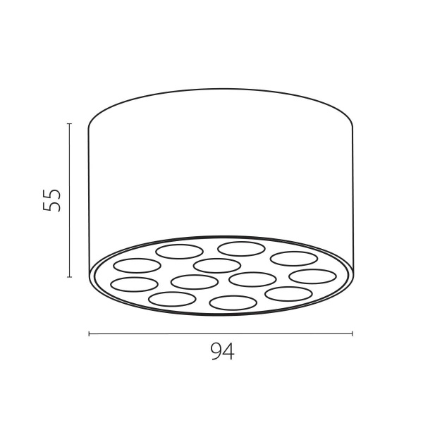 Светильник потолочный 9W 750LM 4000K, черный Guarda Lightstar 080947