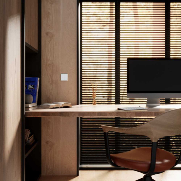 Выключатель встраиваемый S70 для жалюзи 10А, (белый матовый) Voltum VLS020702