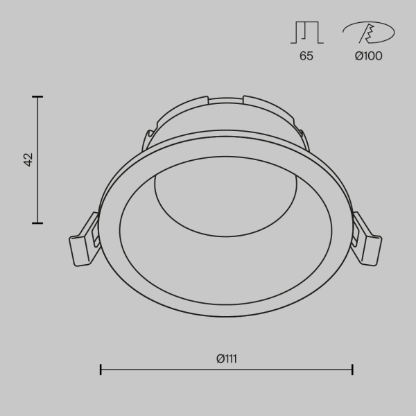 Встраиваемый светильник Maytoni Technical DL126-GX53-B