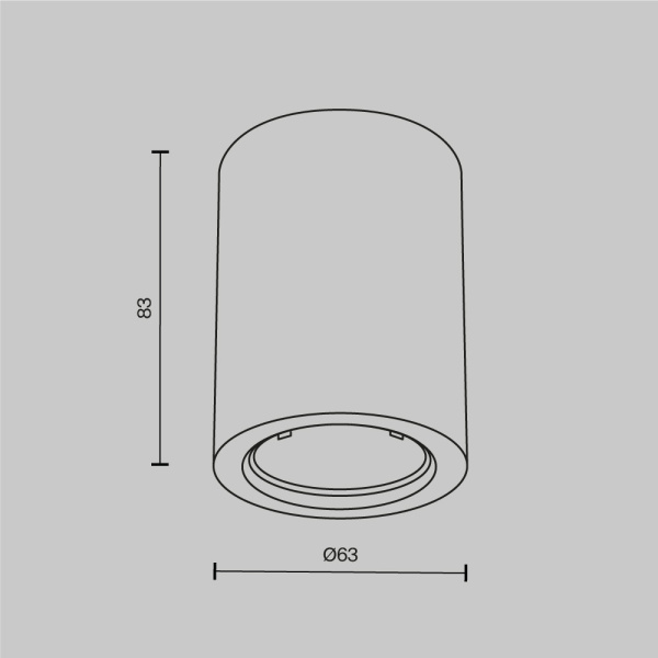 Потолочный светильник Maytoni Technical Conik gyps C001CL-GU10-W