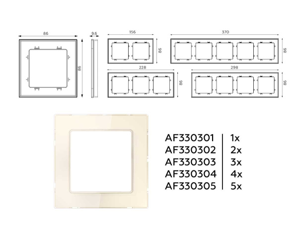 Рамка AMBRELLA VOLT AF330304
