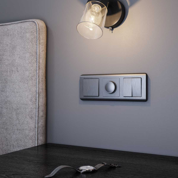 Клавиша для выключателя перекрестного Werkel графит рифленый W1119004 4690389158445