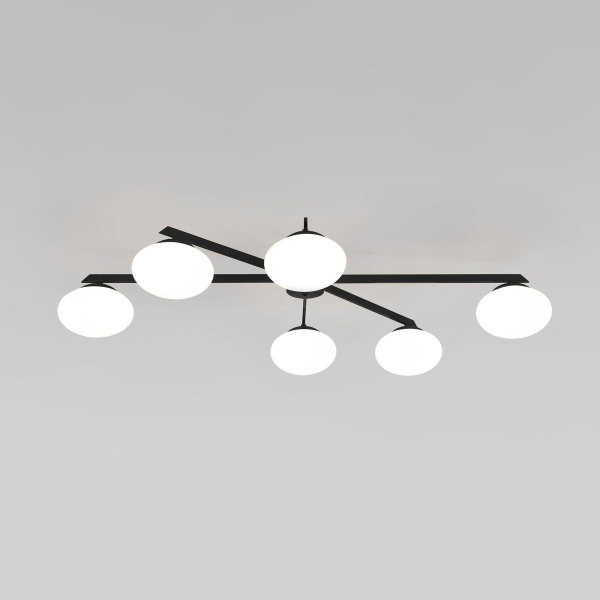 Потолочная люстра Eurosvet Opaline 70220/6 черный Smart