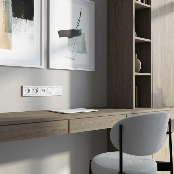 Выключатель Werkel Hammer одноклавишный проходной с подсветкой белый W1212101 4690389162084