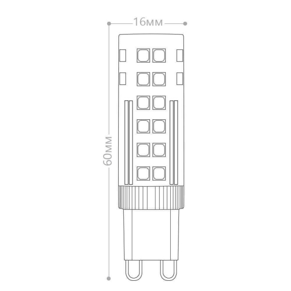 Лампа светодиодная Feron G9 7W 4000K Прямосторонняя Матовая LB-43125756