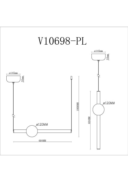 Подвесной светодиодный светильник Moderli Eclipse V10698-PL