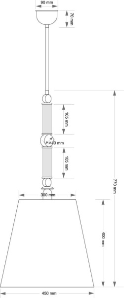 Подвесной светильник KUTEK TAMARA TAM-ZWD-1(N/A)