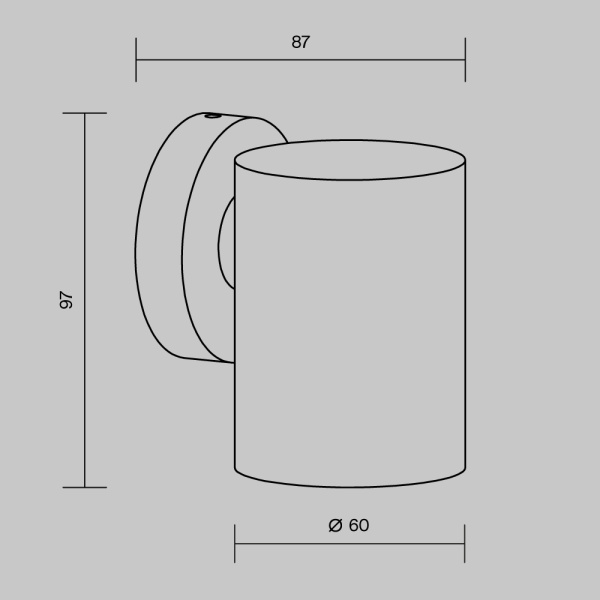 Бра Maytoni Outdoor O493WL-01B
