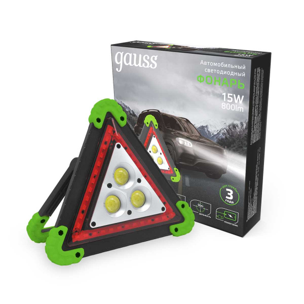 Автомобильный светодиодный фонарь Gauss аккумуляторный 180х200 800 лм GF802