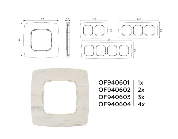 Рамка AMBRELLA VOLT OF940602