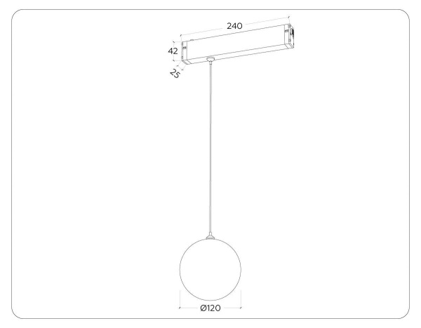 Трековый светодиодный светильник Ambrella Light Track System Magnetic 220V GL1442