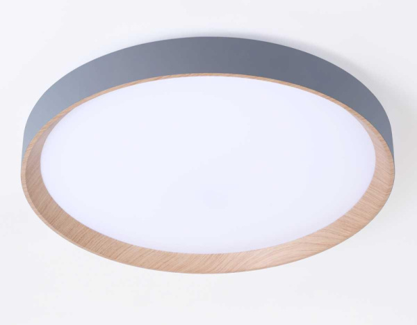 FZ1322 Потолочный светодиодный светильник с пультом FZ1322 GR/LWD серый/светлое дерево IP20 60W 3000