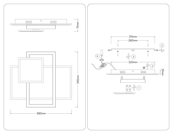 Люстра Ambrella Light ACRYLICA FA1021