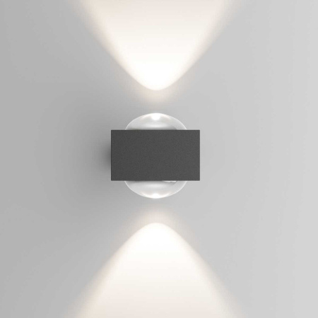 Уличный настенный светильник со светодиодами Elektrostandard Lenses a070452