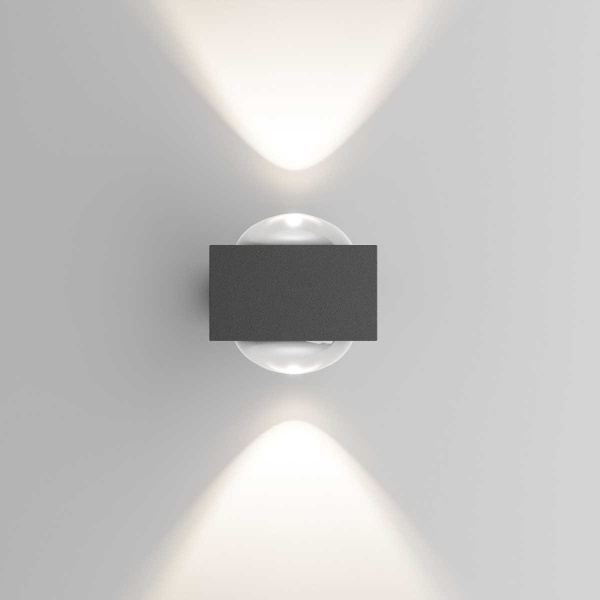 Уличный настенный светильник со светодиодами Elektrostandard Lenses a070452