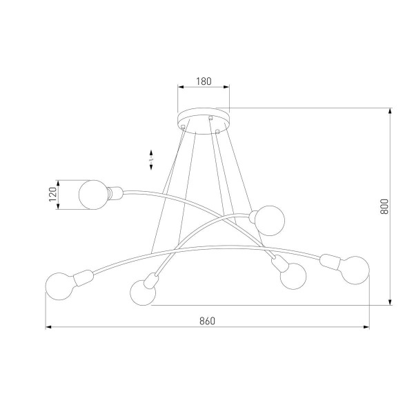 Подвесная люстра TK Lighting 2728 Helix Gold