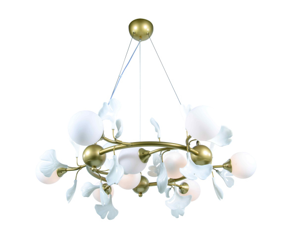 Люстра NW 2661A/9 SPRAY PAINT BRASS+WHITE (1)