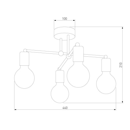 Потолочная люстра TK Lighting 1904 Retro