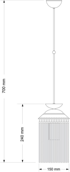 Подвесной светильник KUTEK FIORE FIO-ZW-1(P)150
