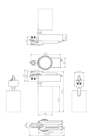 Трековый светодиодный светильник ЭРА SТR-30-36-30K-W40 Б0049774