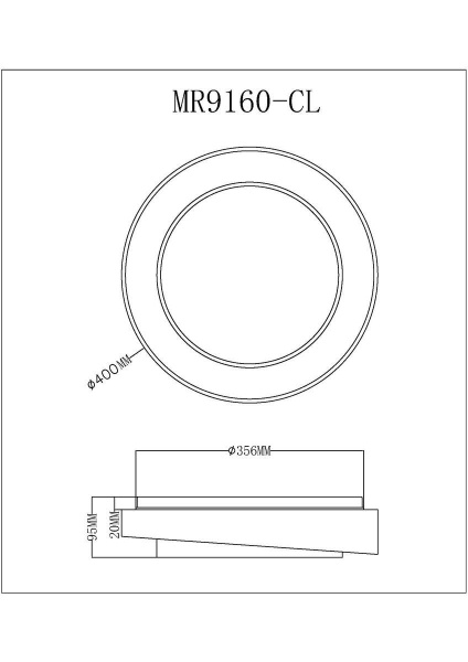 Потолочный светодиодный светильник MyFar Ceiling Rhea MR9160-CL
