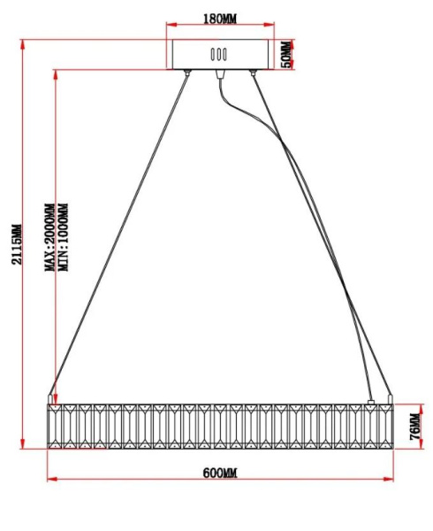Подвесной светодионый светильник Moderli Asti V10730-PL