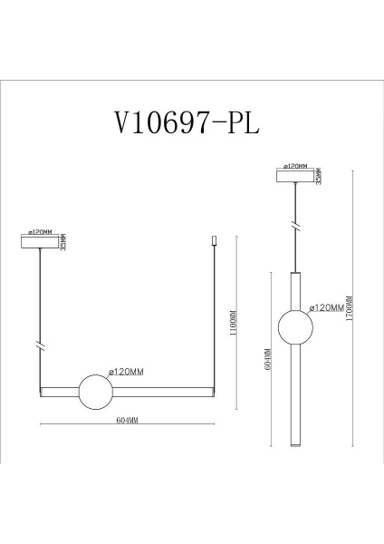 Подвесной светодиодный светильник Moderli Eclipse V10697-PL