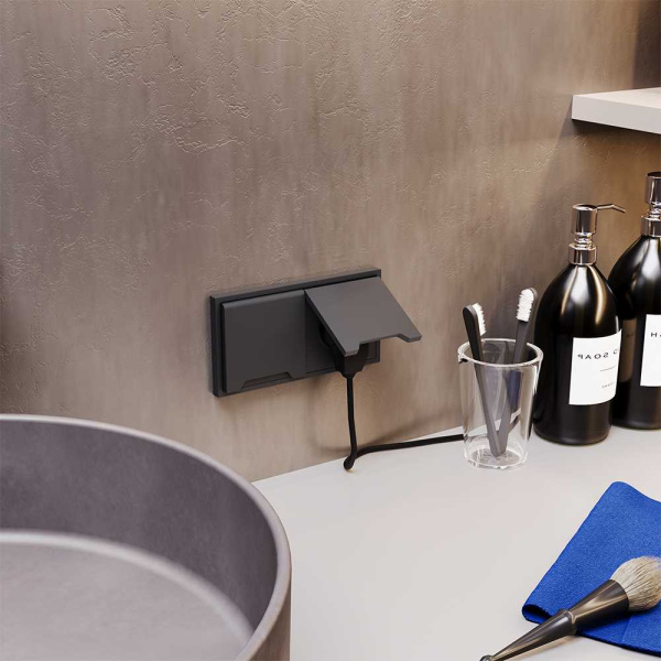 Рамка пластиковая Voltum S70 на 2 поста, (графит) VLS100207