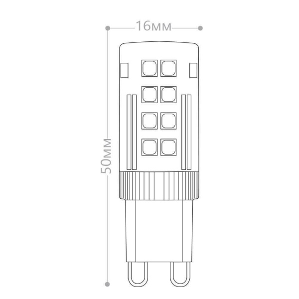 Лампа светодиодная Feron G9 5W 6400K Прямосторонняя Матовая LB-430 25638