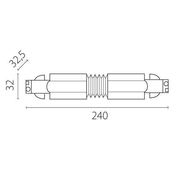Соединение гибкое к треку 5040xx-(F)/(R) Quattro Lightstar 504157-FR