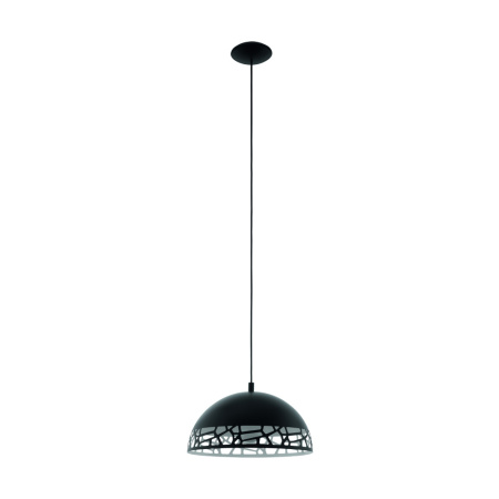 97441 Подвес SAVIGNANO, 1х60W (E27), Ø380, H1500, cталь, черный, белый