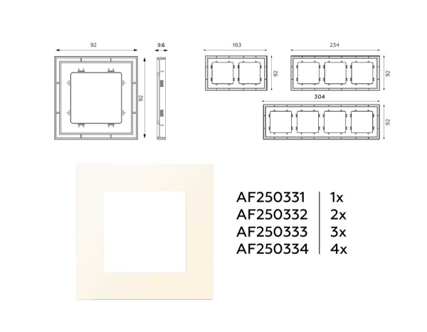 Рамка AMBRELLA VOLT AF250333