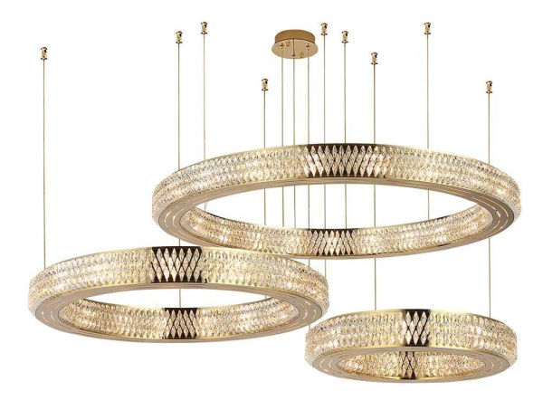 Горизонтальная композиция Newport 8560 из трех колец золото №187 S8560_187G