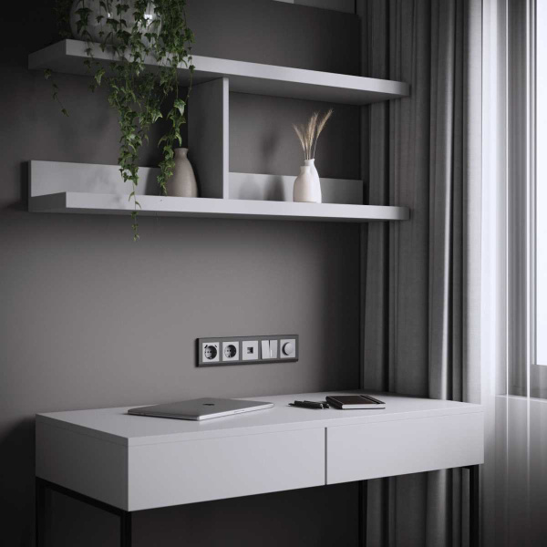 Розетка Werkel серебряный матовый W1171765 4690389195600