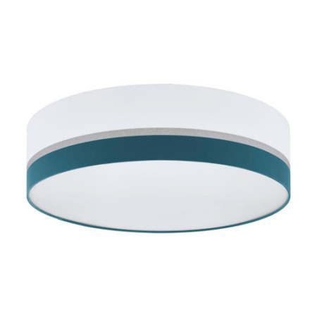 39553 Светильник настенно-потолочный  SPALTINI, 3x60W(E27), Ø450, сталь, никель мат/текстиль, белый,
