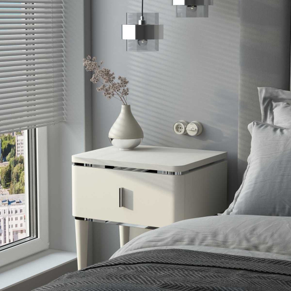 Розетка с заземлением Werkel Vintage слоновая кость матовый/хром W5871055 4690389174742