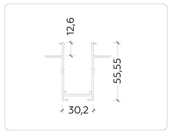 Шинопровод встраиваемый Ambrella Light Track System Magnetic 220V GL1011