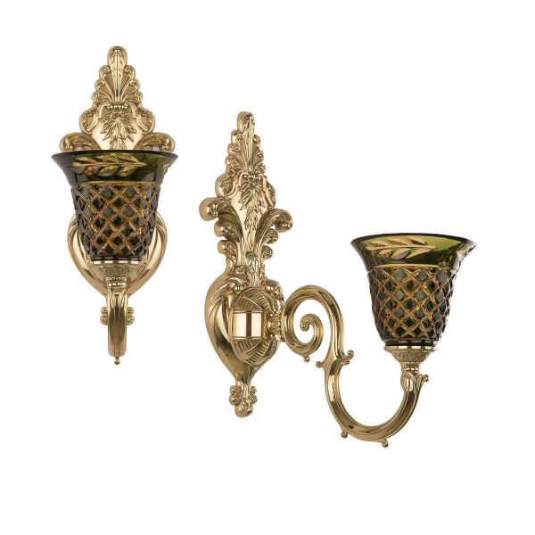 Бра Bohemia Ivele 7203B15/1/210 G P2 U Amber-Green/H-1J