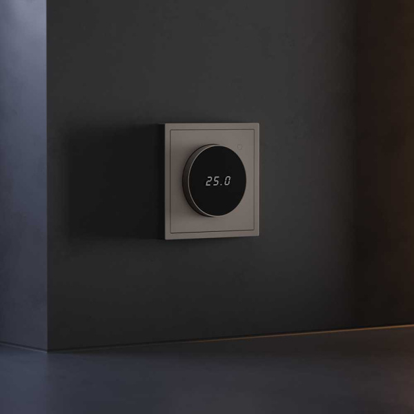 Терморегулятор электронный S70 с индикацией и датчиком, для теплого пола, (капучино) Voltum VLS070114