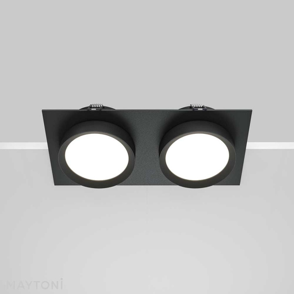 Встраиваемый светильник Maytoni Technical Hoop DL086-02-GX53-SQ-B