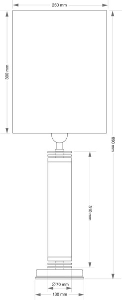 Настольный светильник KUTEK IZANO IZA-LG-1(Z/1)