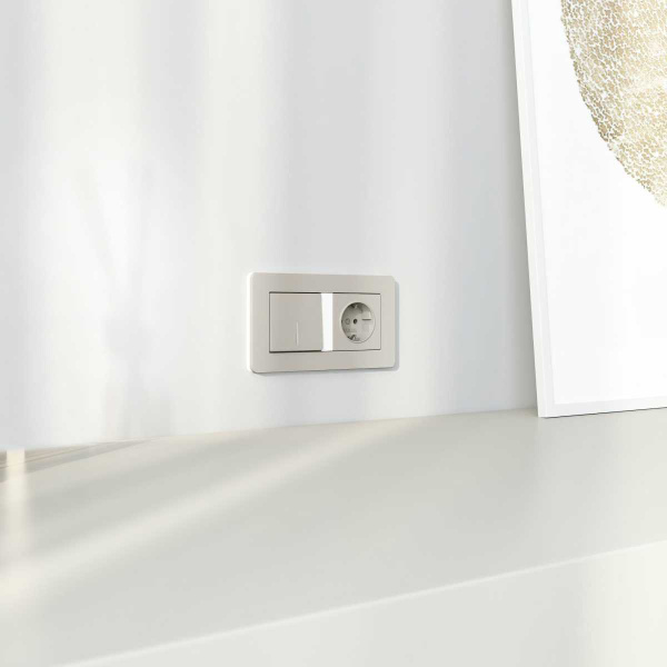 Выключатель одноклавишный с подсветкой (дымчатый) W1210104/ a069448