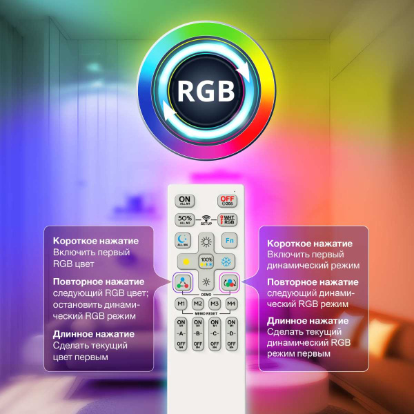 Подвесная светодиодная люстра Citilux Дуэт Смарт CL719A700 RBG Белый