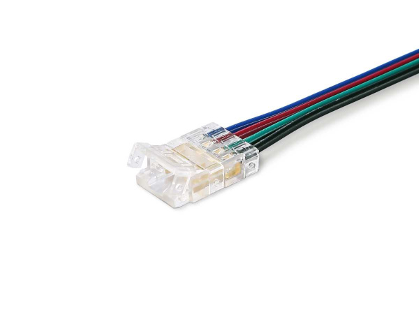 Соединитель гибкий односторонний AMBRELLA LIGHT ILLUMINATION COB RGB 12/24V для лент 10mm (4 конт.) (5шт. в комплекте) GS7411
