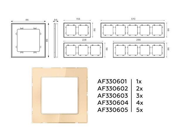 Рамка AMBRELLA VOLT AF330601